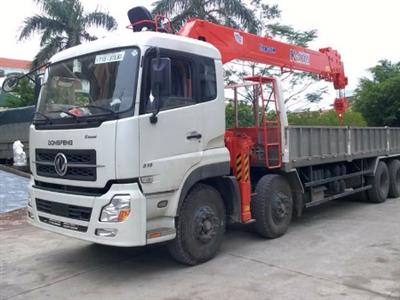 Xe tải Dongfeng Trường Giang 4 chân gắn cẩu KangLim KS2605 10 tấn