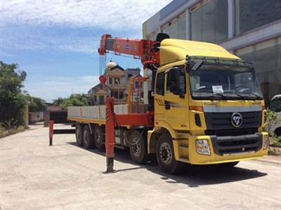 Xe tải Thaco Auman 5 chân gắn cẩu KangLim KS5206 15 tấn
